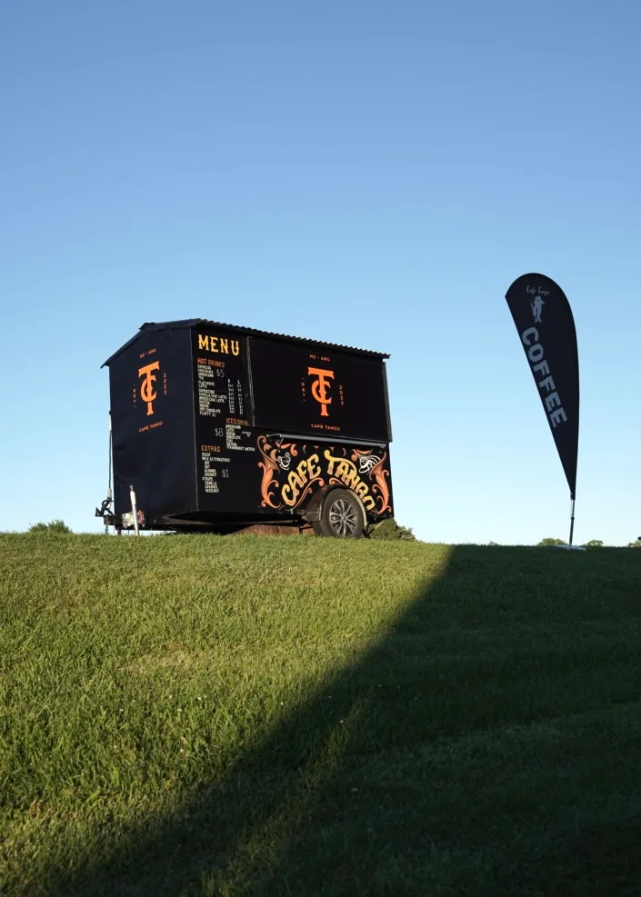 Café Tango Coffee Trailer setup