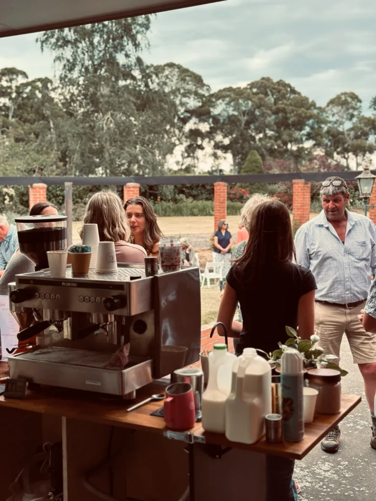 Serving guests at an event